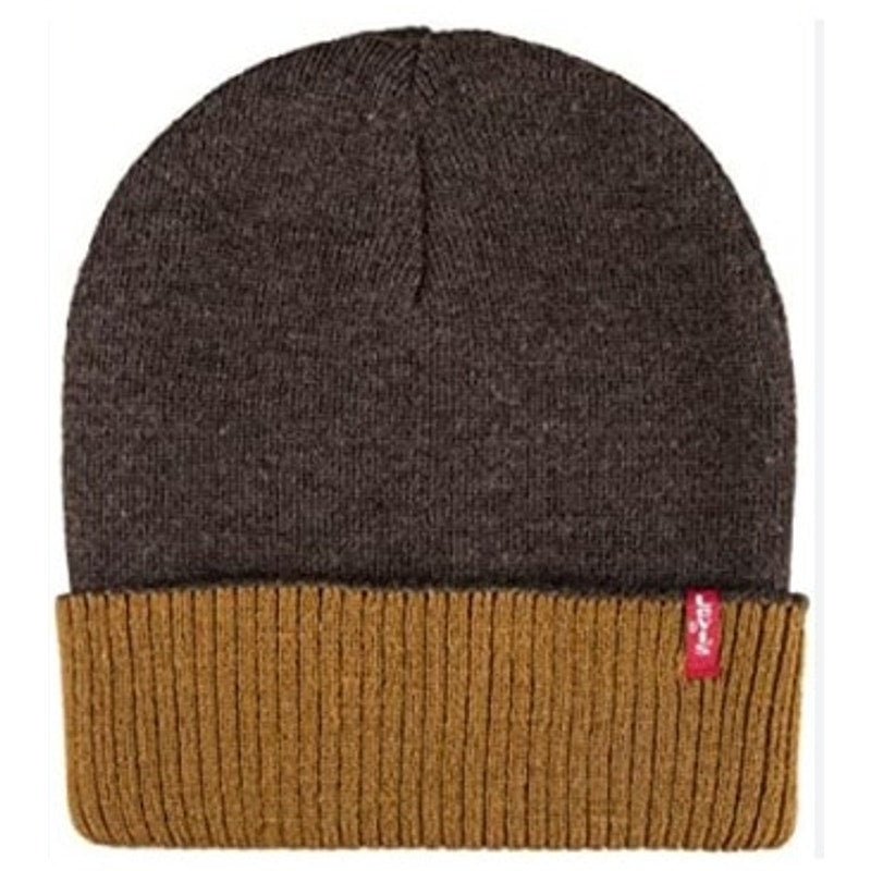 Levi's Superior Warmth Brown Knit Beanie & Fingerless Gloves, OSFM