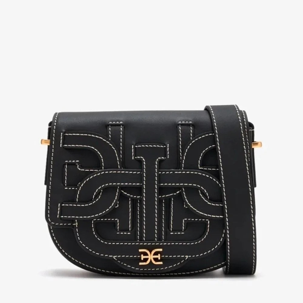 Sam Edelman Bay Small Dye Cut Saddle Bag In Black