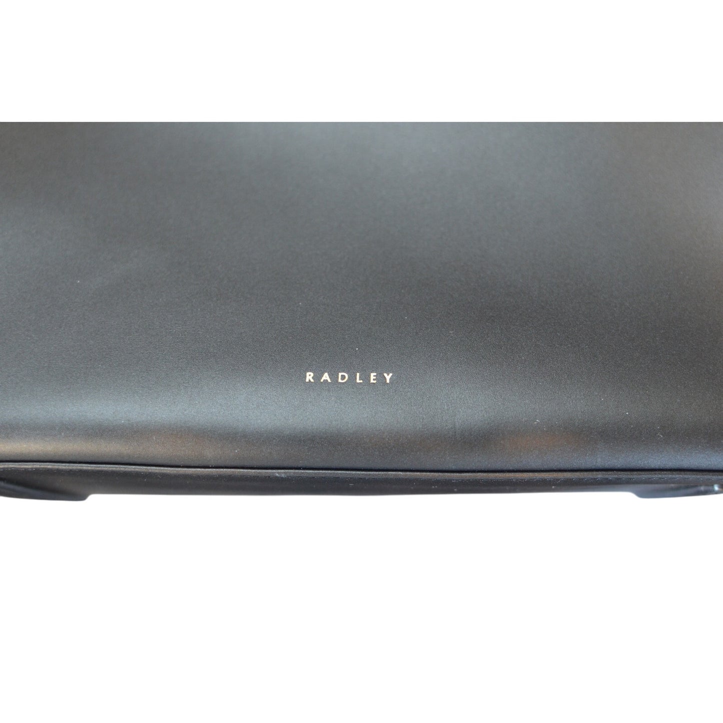 Radley London "Bruton Street" Large Zip-Top Leather Tote Bag in Black