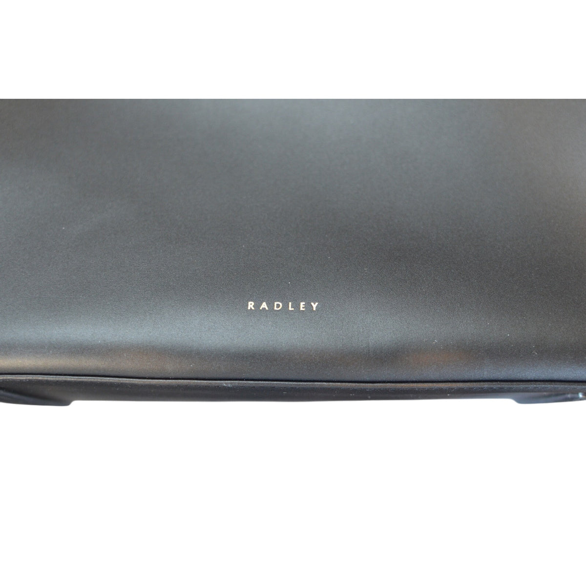 Radley London "Bruton Street" Large Zip-Top Leather Tote Bag in Black