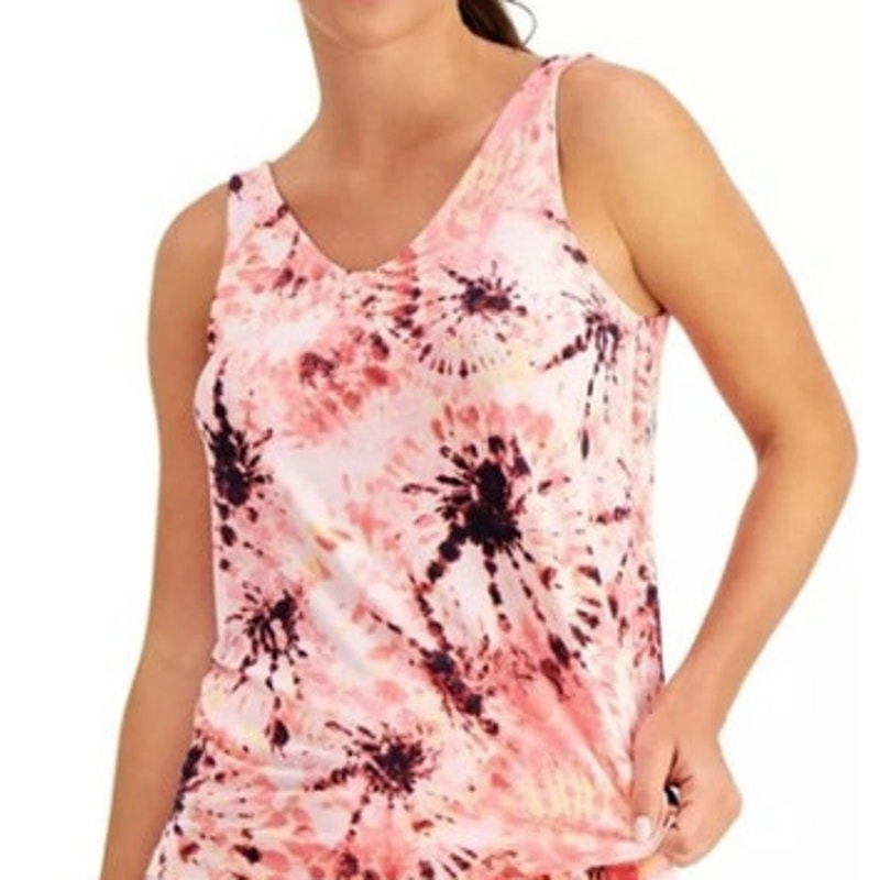 Ideology Peachberry Pink Tie Dye Scoop Neck Tank Top, Size XXL, NWT!!