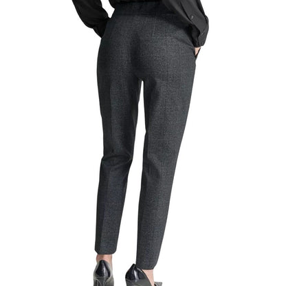 DKNY Women's High-Rise Slim-Leg Ankle Pants in Black Ivy