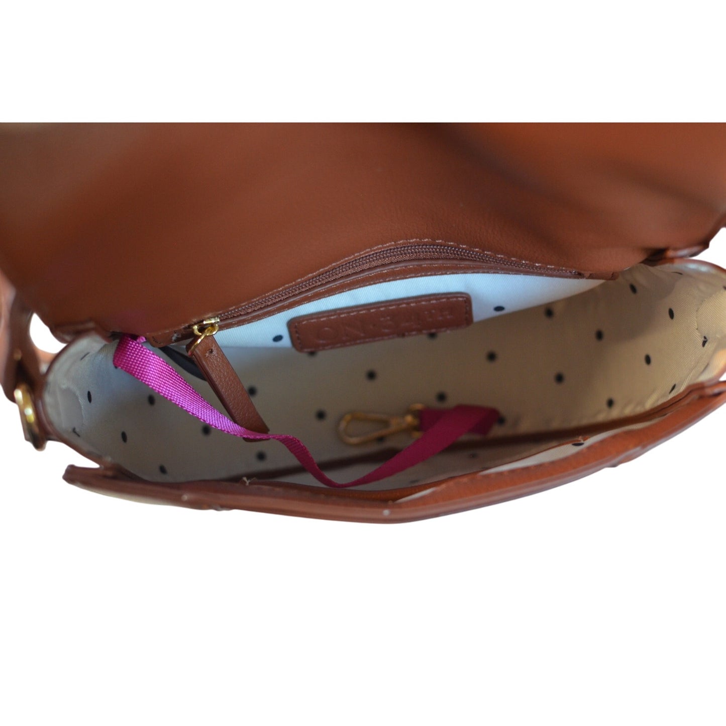 On 34th Women's "Holmme" Saddle Crossbody Bag in Bison Brown