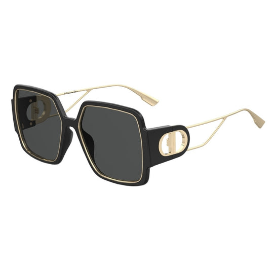 Dior Large Black & Gold Sunglasses, “30 Montaigne 2M2/2K”