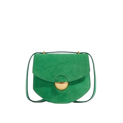 PROENZA SCHOULER Suede Mini Rounded Dia Bag in Bottle Green