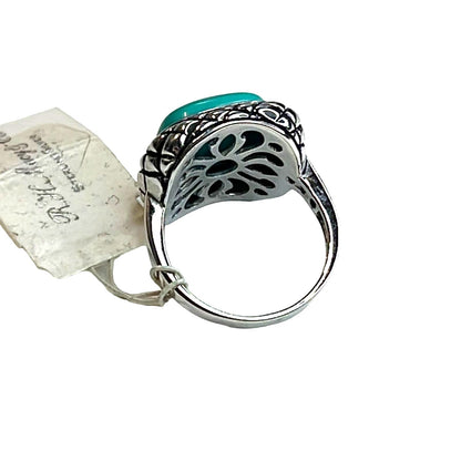 R. H. Macy Silver & Turquoise Square Ring,