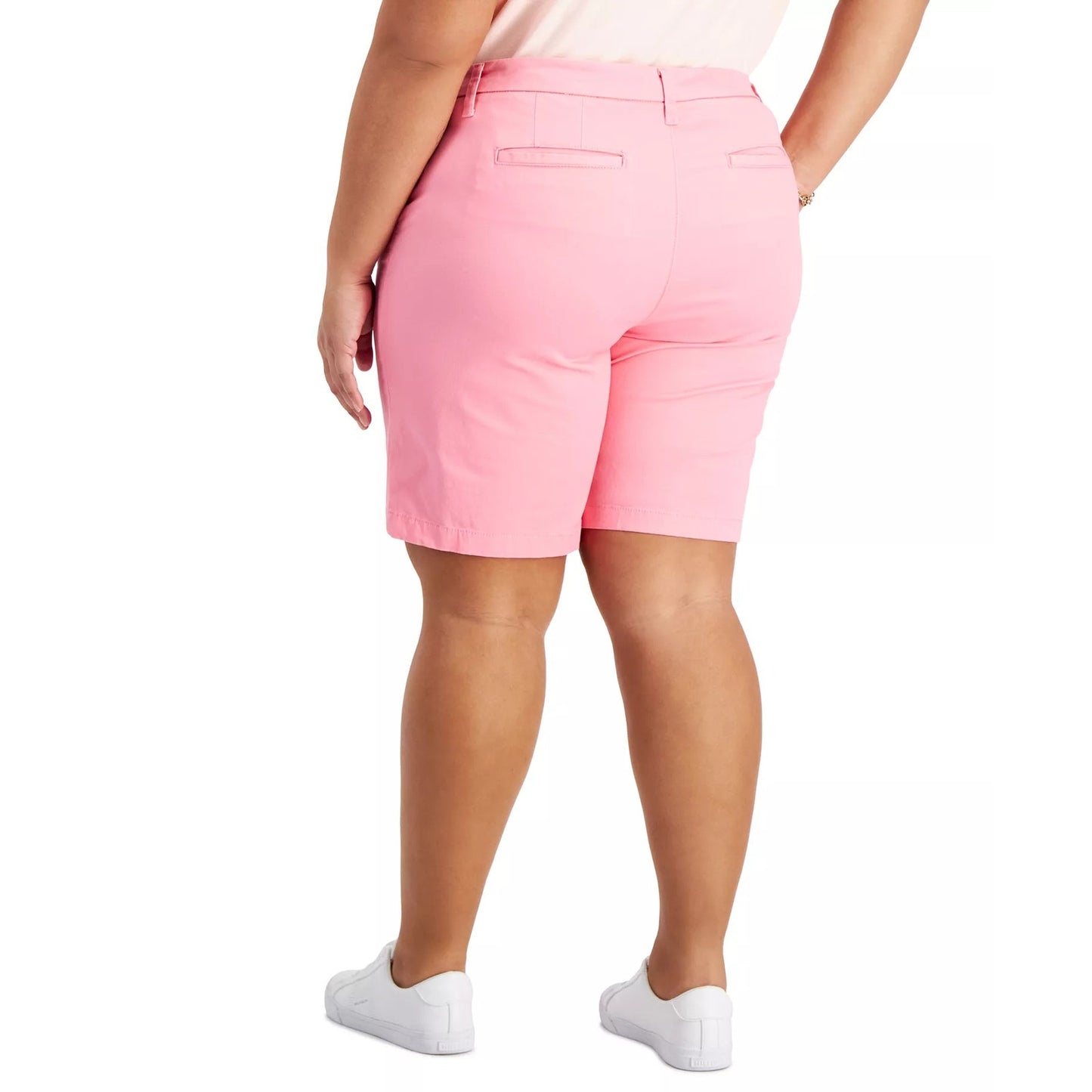 Tommy Hilfiger Plus Size Hollywood Bermuda Shorts in Pink