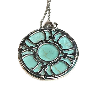 R. H. Macy Silver & Turquoise Filigree Necklace