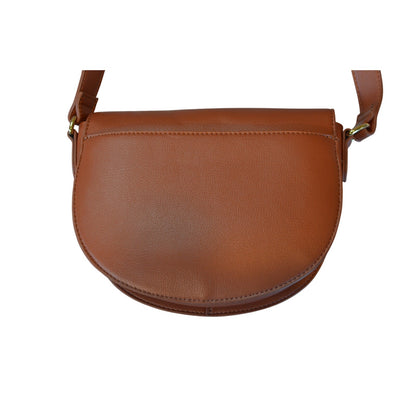 On 34th Women's "Holmme" Saddle Crossbody Bag in Bison Brown