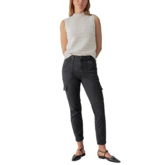 Sanctuary Women's Sculpted "Hayden" Straight-Leg Utility Pants in Black