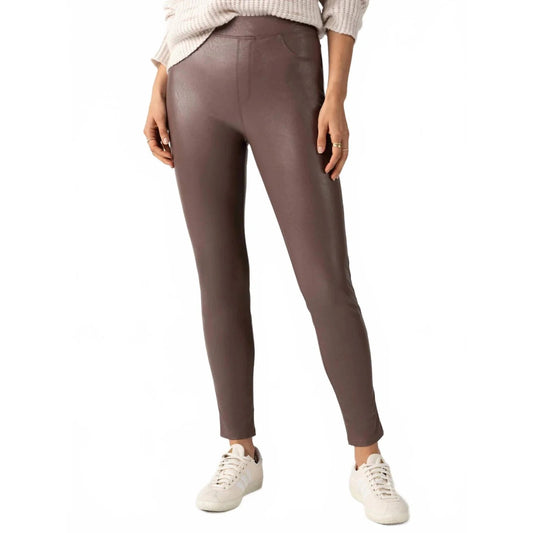 Sanctuary Women's Runway Faux-Leather Leggings in Dark Feather Brown