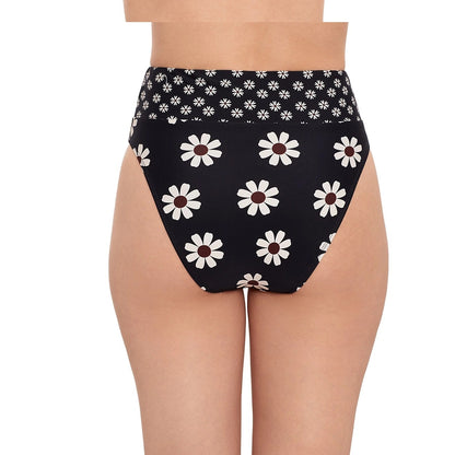 Salt + Cove Juniors' Floral Wide Band High-Waisted Swim Bottoms