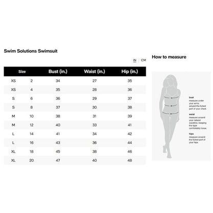 Swim Solutions Swimsuit, Solid High-Waist Swim Brief In Black