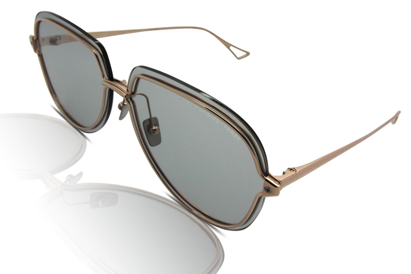 DITA Gray & Gold Sunglasses “Night Bird Three”