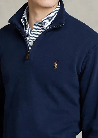 POLO RALPH LAUREN Men's Big & Tall Estate-Rib Pullover In Navy