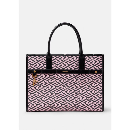 Versace La Greca Signature Tote Bag Pink+Lilac+Yellow