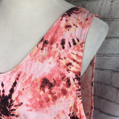 Ideology Peachberry Pink Tie Dye Scoop Neck Tank Top