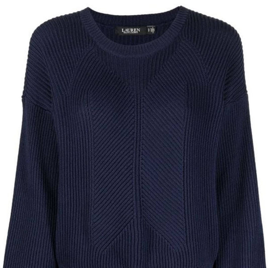 Lauren Ralph Lauren Deep Navy Blue Ribbed Accent Sweater, Size XL, NWT!!