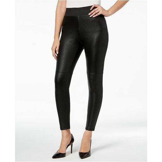 INC INTERNATIONAL CONCEPTS LADIES HIGH RISE FAUX LEATHER PEBBLED LEGGINGS