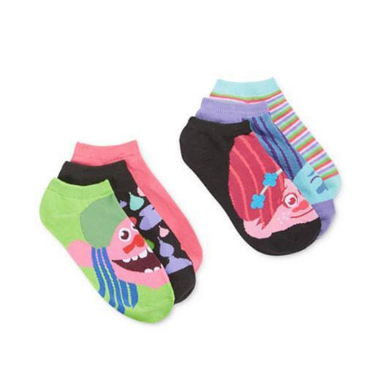 PLANET SOX, Women's, 6 Pack, Trolls, No-Show, Neon, Size 9-11, NWT!