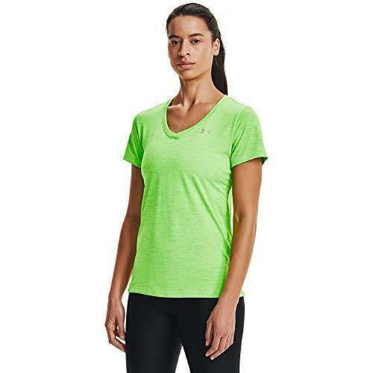 Under Armour Women's Tech Twisted Summer Lime V-Neck, NWT