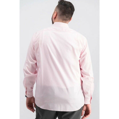 TOMMY HILFIGER MEN'S FLEX SUPIMA BIG FIT DRESS SHIRT PETAL PINK