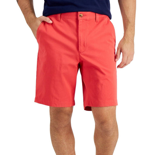 Club Room Men's Regular Fit Stretch Shorts, "Retro Red"