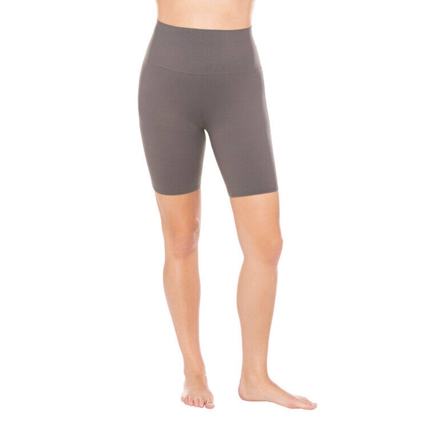 MIRACLE SUIT WOMEN'S ATHLEISURE BIKE SHORT PAVEMENT GRAY , NWT