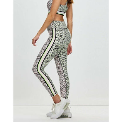 DKNY Printed Side-Striped Leggings Atomic Confetti Pink Multi