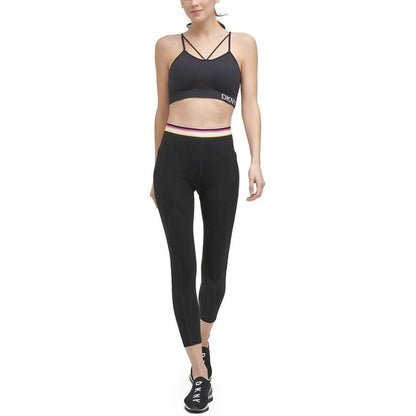 DKNY Womens Multi-Stripe Elastic Legging w/Logo