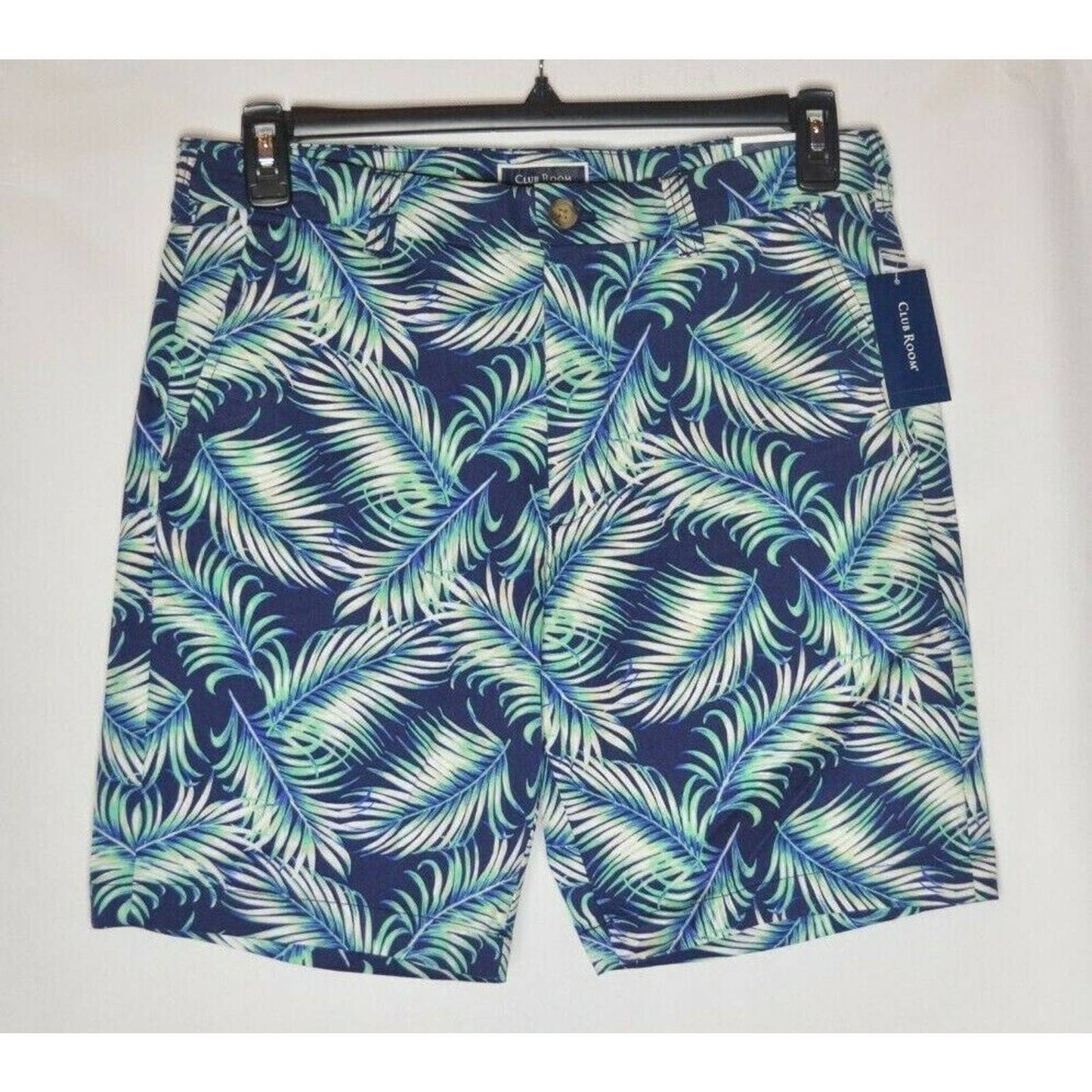 CLUB ROOM, Men's Navy Blue & Green Palm Leaf Trend Shorts, NWT, $55