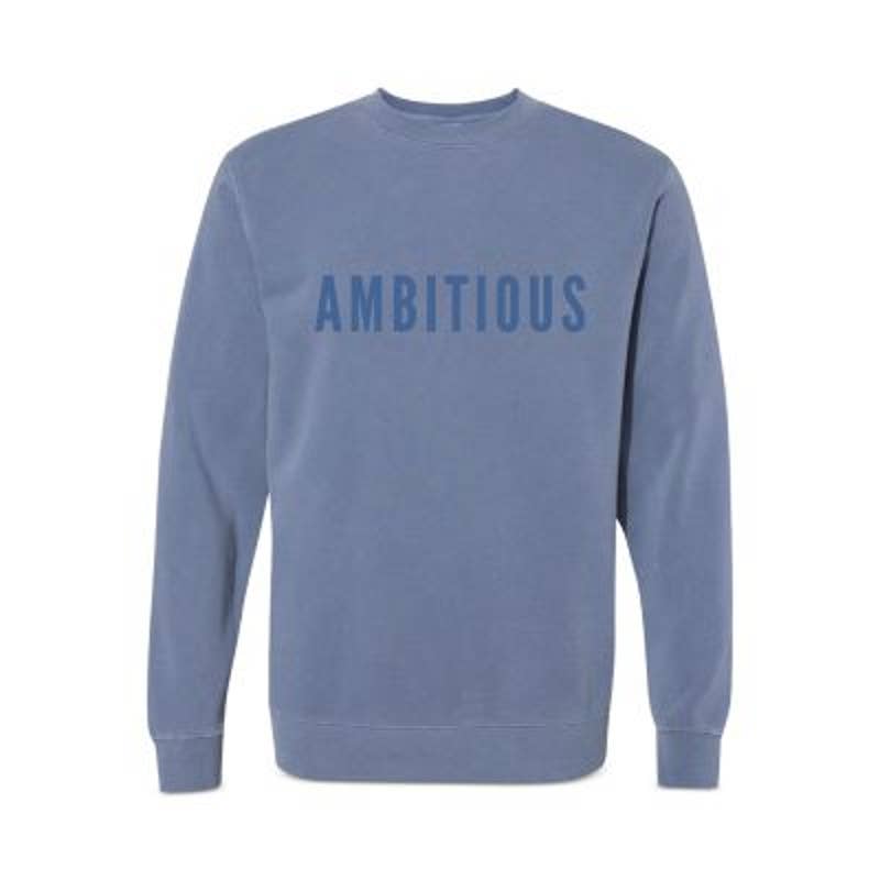 Phenomenal Ladies Basic Blue "Ambitious" Crewneck Sweatshirt, Size XL, NWT!