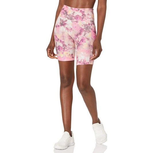 Calvin Klein Printed High-Waist Bike Shorts Barbados Stardust, NWT