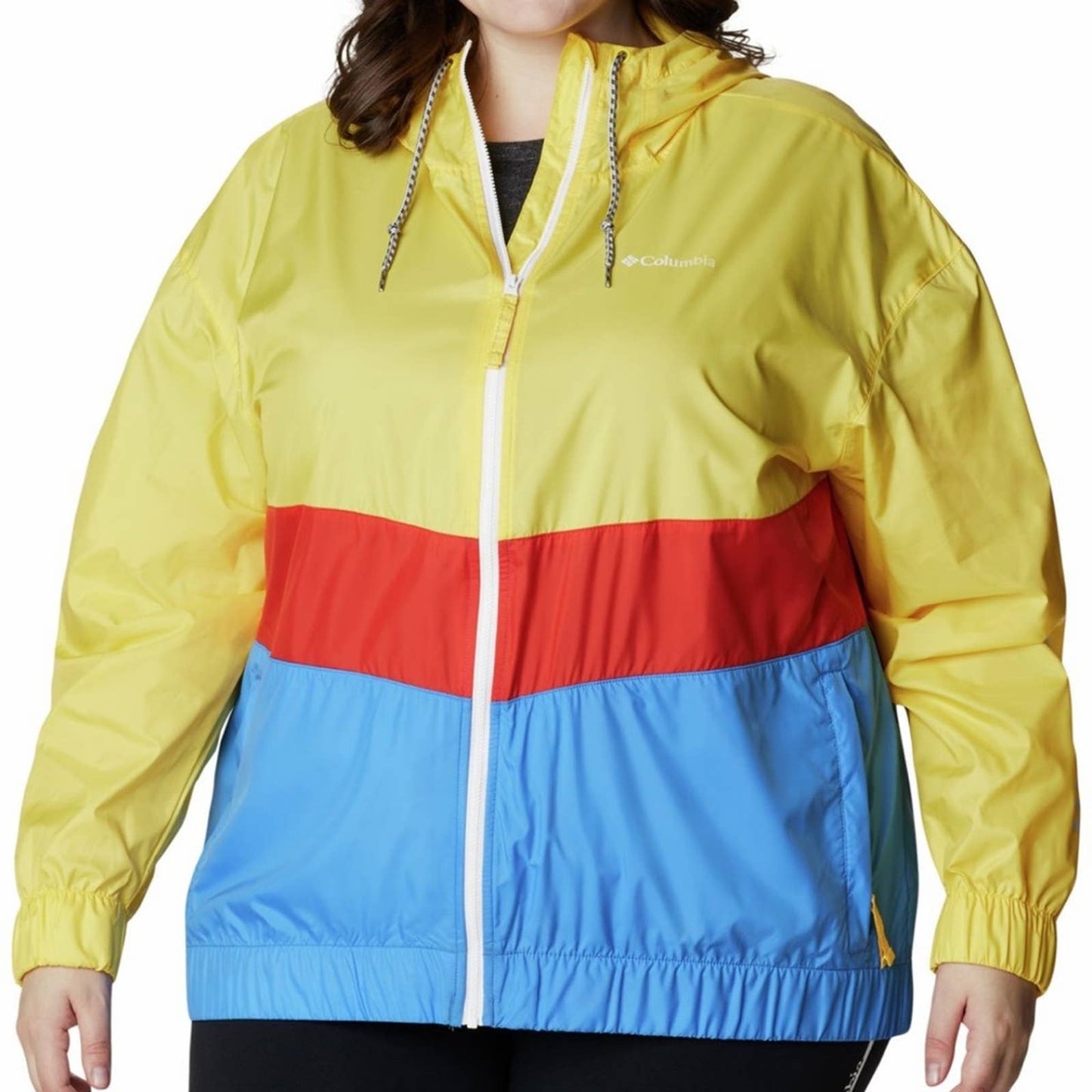 Columbia Yellow, Red, & Blue Colorblocked “Sandy Sail” Windbreaker, NWT!!