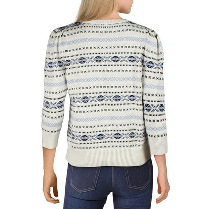 LAUREN RALPH LAUREN LADIES TISHARI WINTER SWEATER CREW NECK CREAM