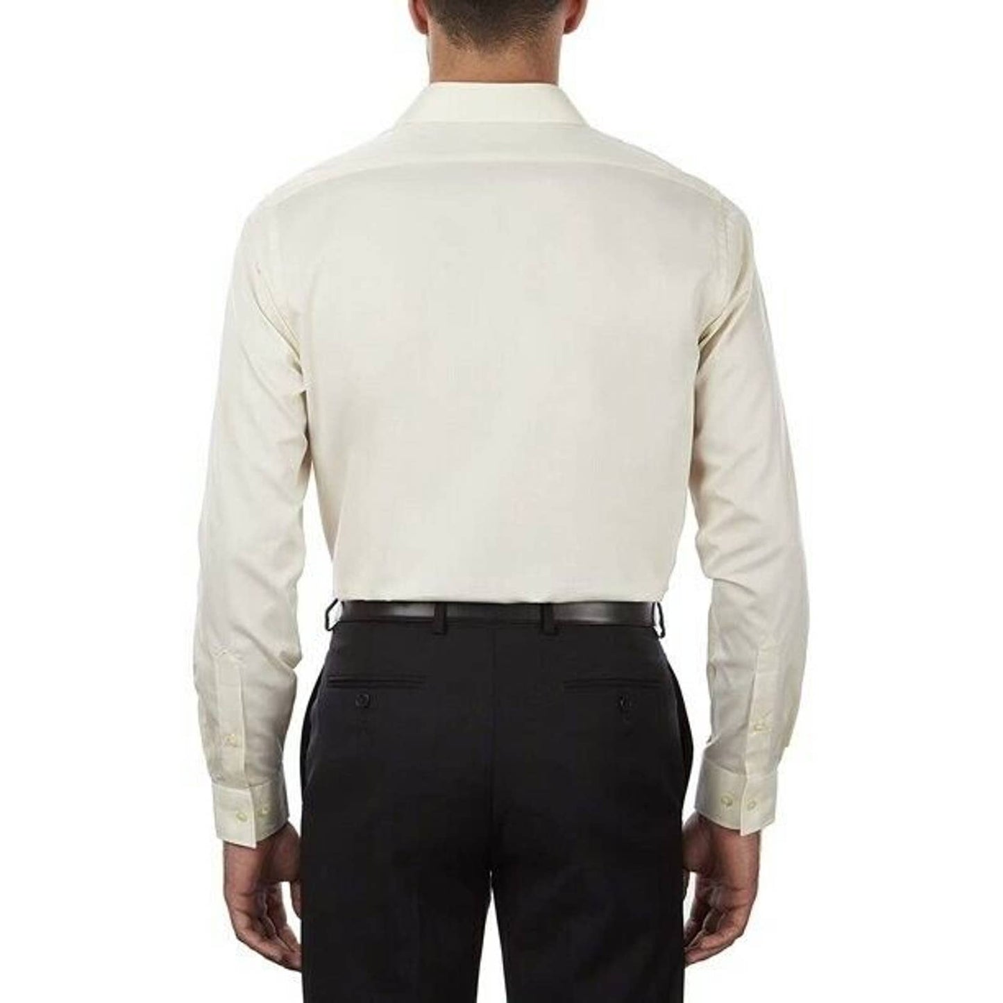 VAN HEUSEN MEN'S SATEEN CLASSIC DRESS SHIRT, 15, 34/35 CANVAS NWT