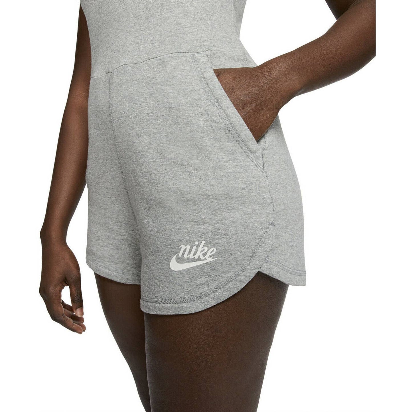 Nike Women's Sportswear Gym Vintage Romper Dark Gray Heather, NWT