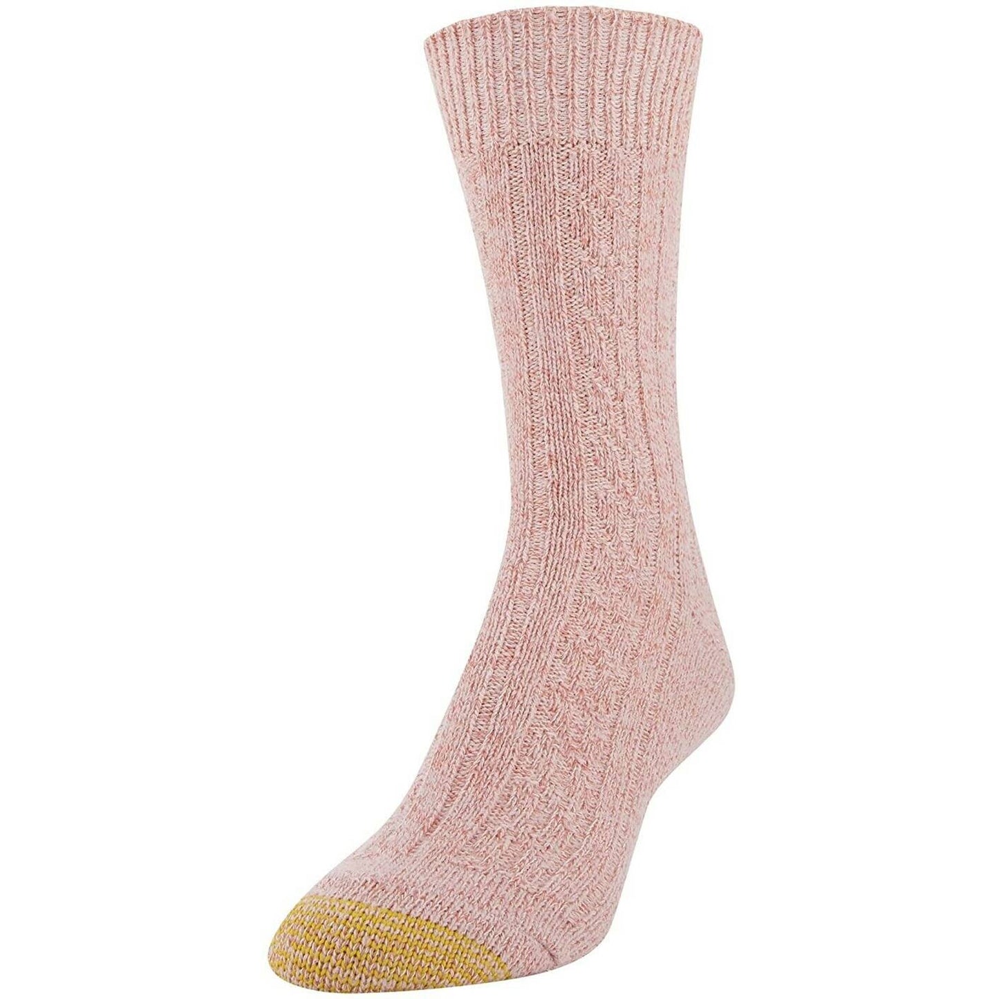 Gold Toe 2-Pk. Soft Cable Boot Socks Bright Coral, Khaki Marl NWT