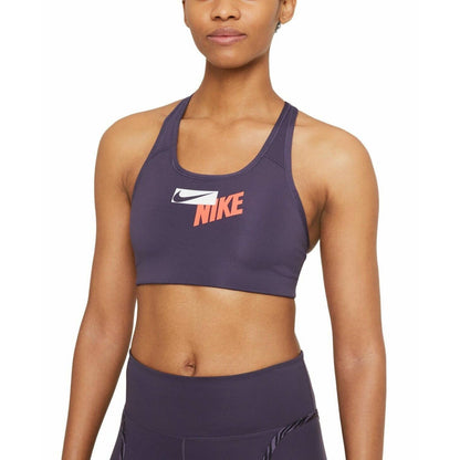 Nike Logo Racerback Mid-Impact Sport bra Dark Raisin NWT