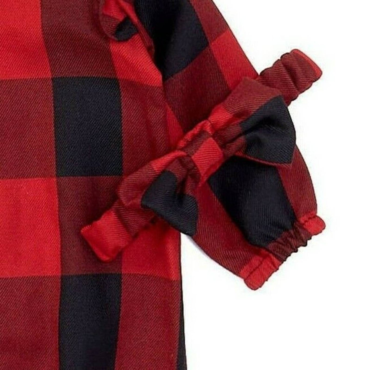 Pippa & Julie Girls' Buffalo Plaid Ruffled Coverall 3/6, Matching Headband, NWT