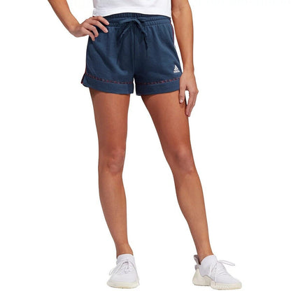 Adidas Womens Snowcone Drawstring Short Solid Crew Navy Stripe