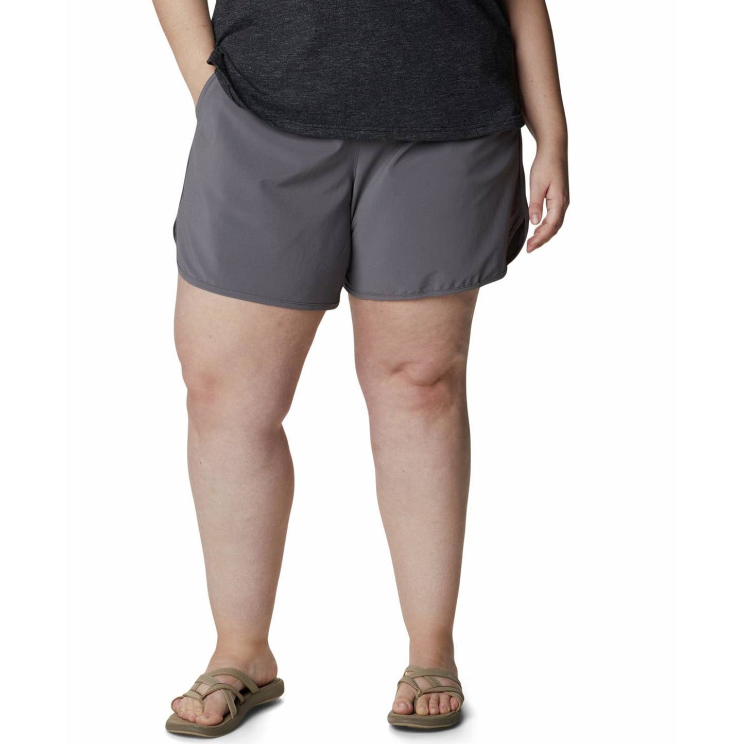 Columbia Women's Plus Size Bogata Bay Stretch Shorts City Gray NWT
