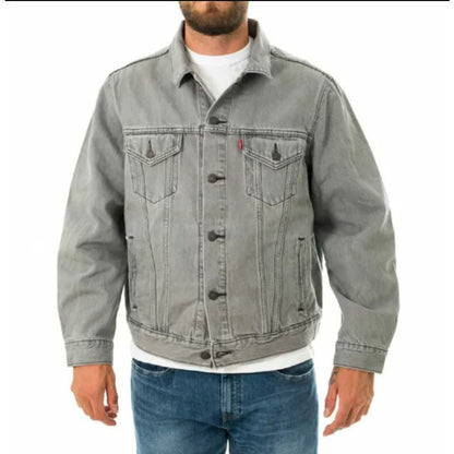 Levi's Men's Vintage-Like Trucker Jacket Fit Great Gray