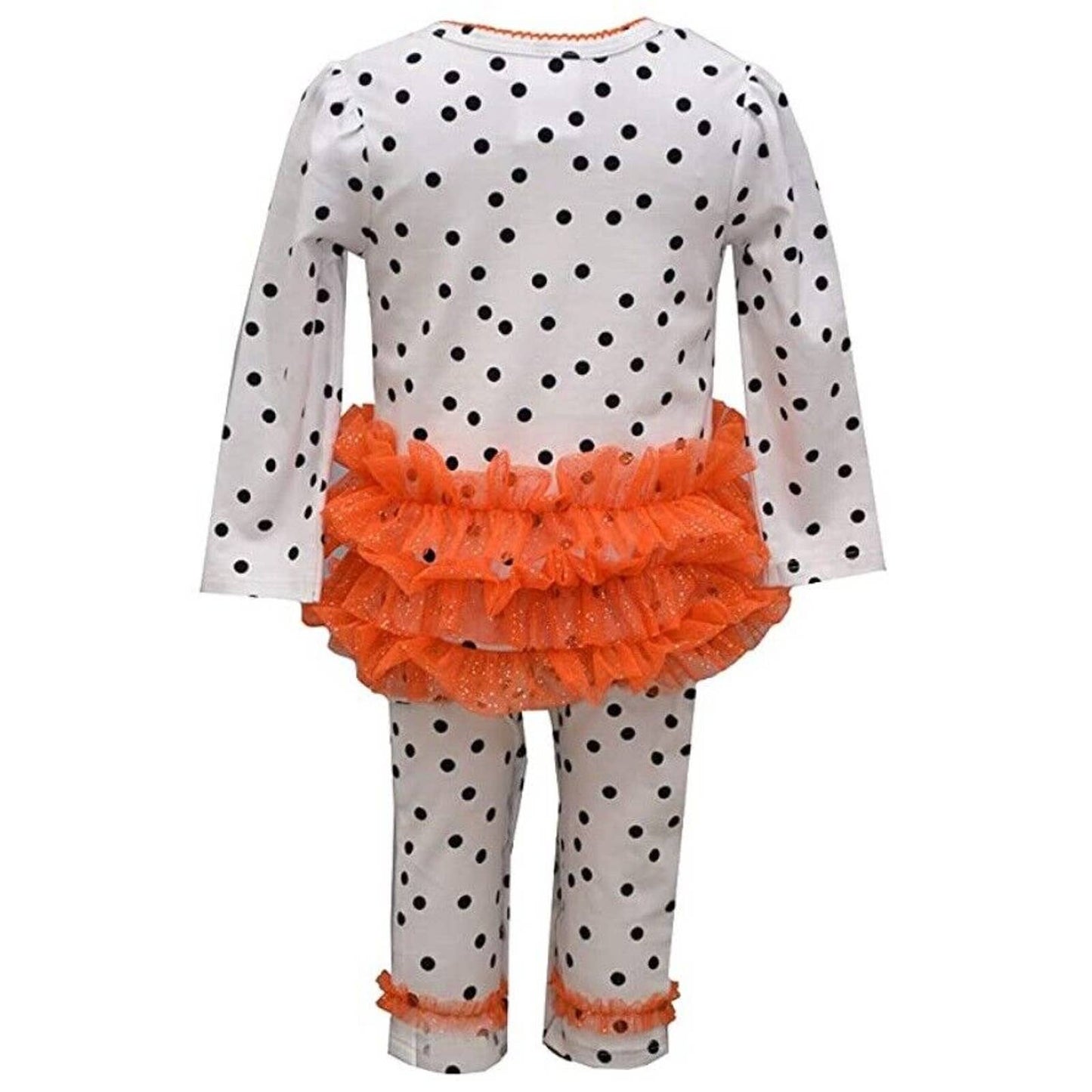 BONNIE BABY POLKA DOT JUMPSUIT, ORANGE RUFFLE, MAMA IS MY BOO EMBROIDERY, NWT