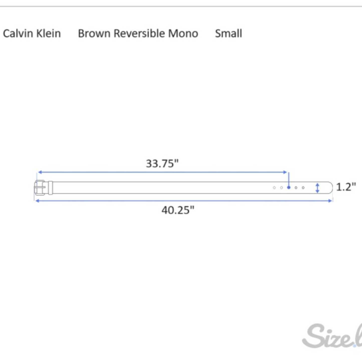 Calvin Klein Ladies Brown Monogram Reversible Twist Belt, NWT!