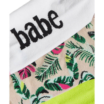 Jenni Women's 3-Pk. Palm Neon Low Cut Socks Palm Leaves, Solid & Babe NWT