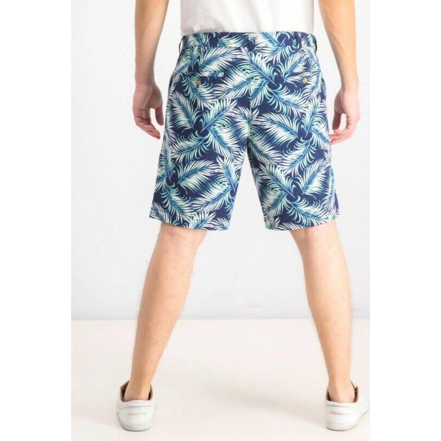 CLUB ROOM, Men's Navy Blue & Green Palm Leaf Trend Shorts, NWT, $55