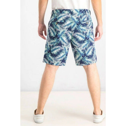 CLUB ROOM, Men's Navy Blue & Green Palm Leaf Trend Shorts