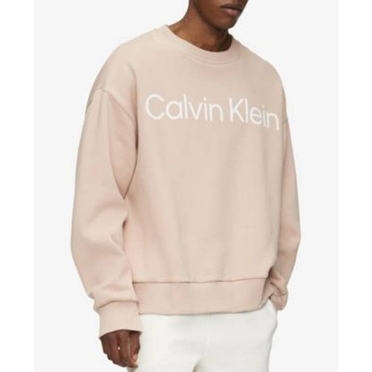 Calvin Klein Men's Rugby Tan Relaxed Fit Logo Printed Sweatshirt, Size 2XL, NWT!
