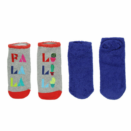 HUE LADIES FOOTSIE 2 PK FA LA LA ANKLE SOCK SET, NWB